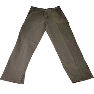 Wrangler Hero Pants Mens Denim Cargo Straight Leg Beige Carpenter Jeans Sz 36x30